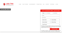 Desktop Screenshot of lakecitytitleloan.com